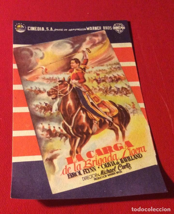 Cine: FOLLETO DE MANO LA CARGA DE LA BRIGADA LIGERA. E. FLYNN. SIN PUBLICIDAD