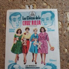  Flyers Publicitaires de films Anciens: FOLLETO DE MANO DE LA PELICULA LAS CHICAS DE LA CRUZ ROJA CON PUBLICIDAD. Lote 315333563