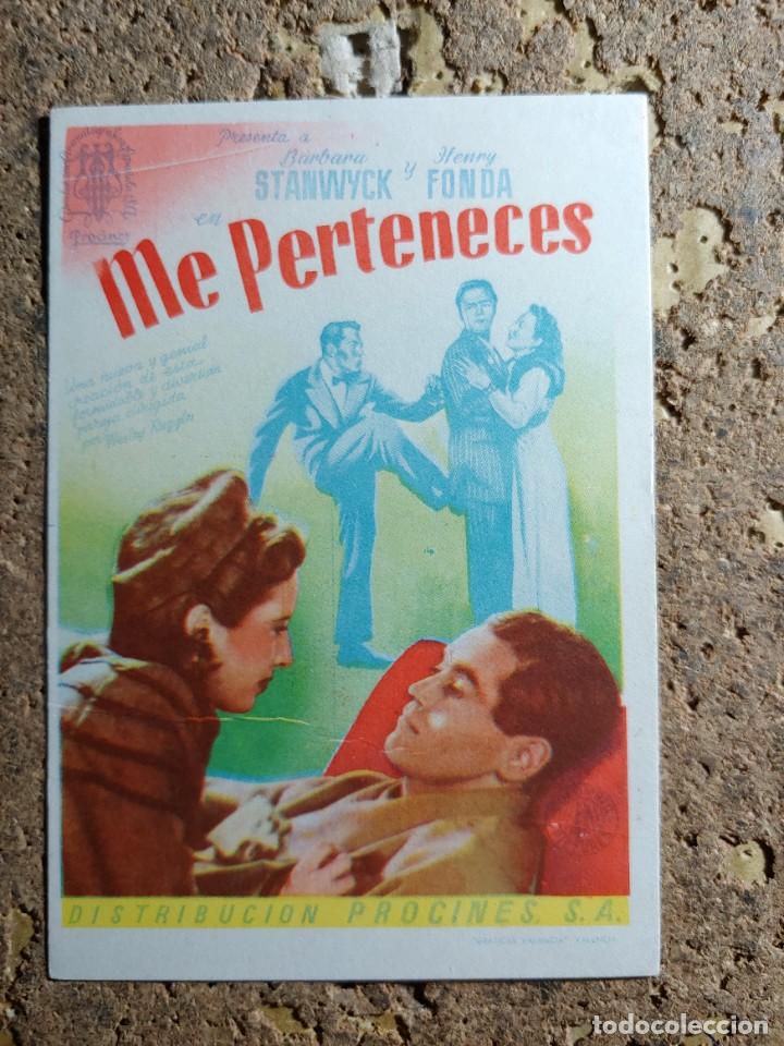 Folhetos de m&atilde;o de filmes antigos de cinema: FOLLETO DE MANO DE LA PELICULA ME PERTENECES