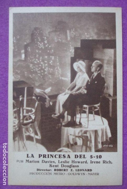 Cine: PROGRAMA DE CINE TARJETA LA PRINCESA DEL 5-10 MARION DAVIES LESLIE HOWARD METRO PC29