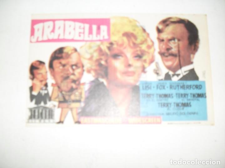 Cine: programa de mano sencillo,con texto publicitario.titulo:.ARABELLA.