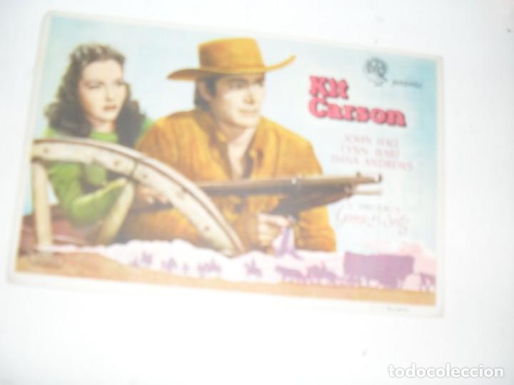  Flyers Publicitaires de films Anciens: programa de mano sencillo,con texto publicitario.titulo: KIT CARSON.