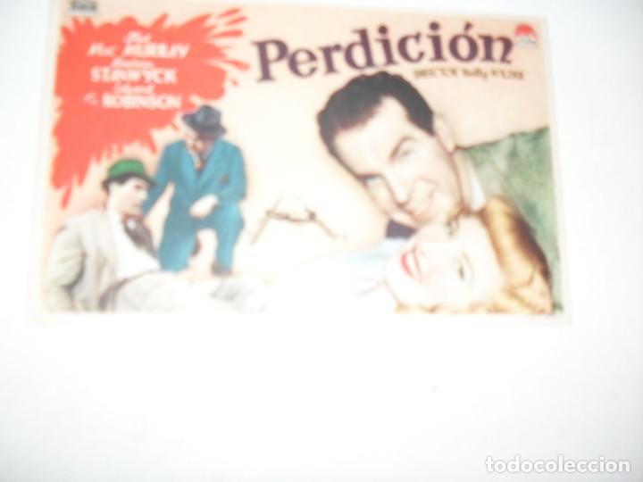  Flyers Publicitaires de films Anciens: programa de mano sencillo,con texto publicitario.titulo: PERDICION.