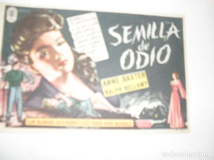  Flyers Publicitaires de films Anciens: programa de mano sencillo,con texto publicitario.titulo: SEMILLA DE ODIO.