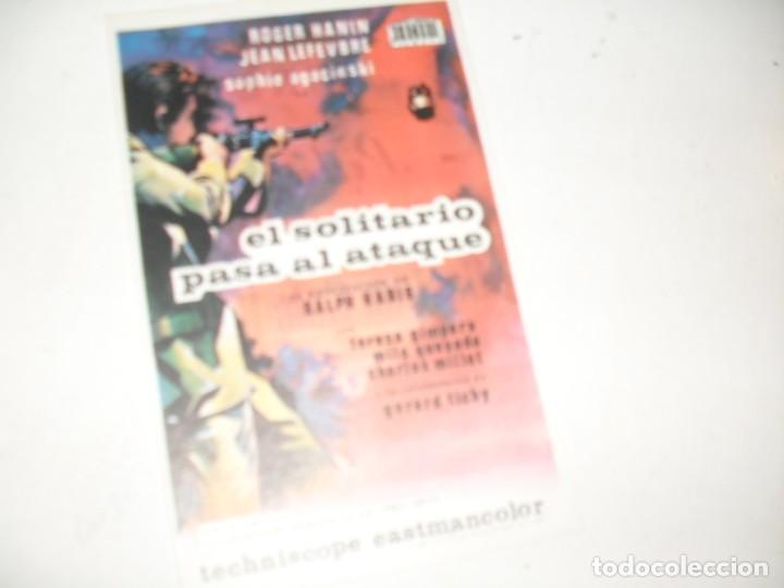  Flyers Publicitaires de films Anciens: programa de mano sencillo,con texto publicitario.titulo: EL SOLITARIO PASA AL ATAQUE.