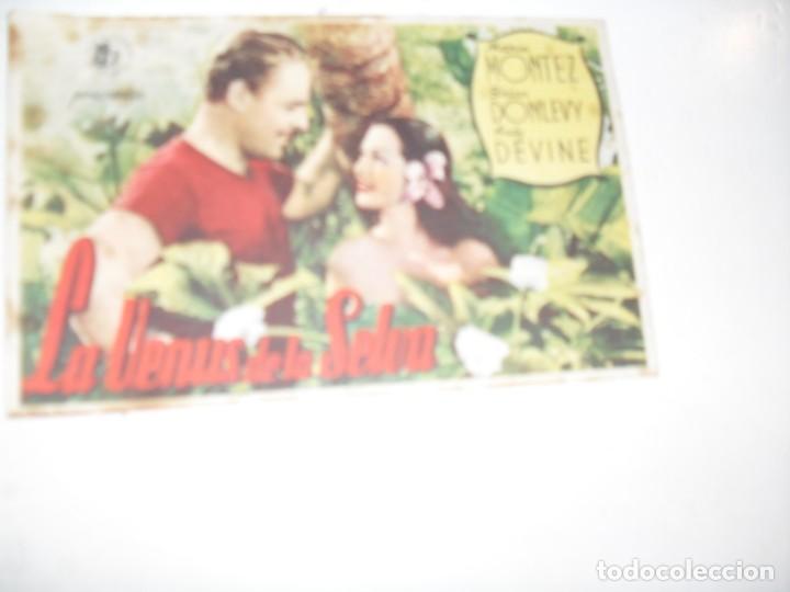  Flyers Publicitaires de films Anciens: programa de mano sencillo,con texto publicitario.titulo: LA VENUS DE LA SELVA