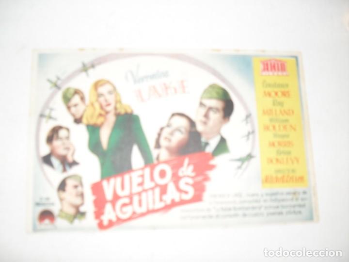  Flyers Publicitaires de films Anciens: programa de mano sencillo,con texto publicitario.titulo: VUELO DE AGUILAS