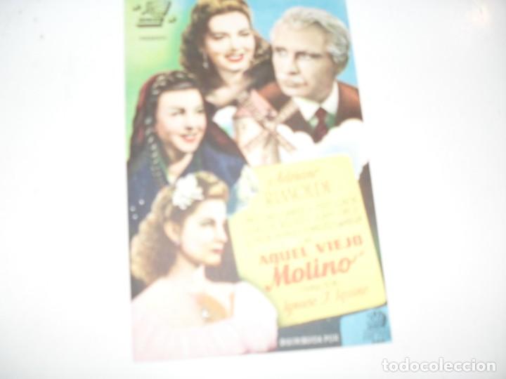  Flyers Publicitaires de films Anciens: programa de mano sencillo,sin texto publicitario.titulo: AQUEL VIEJO MOLINO