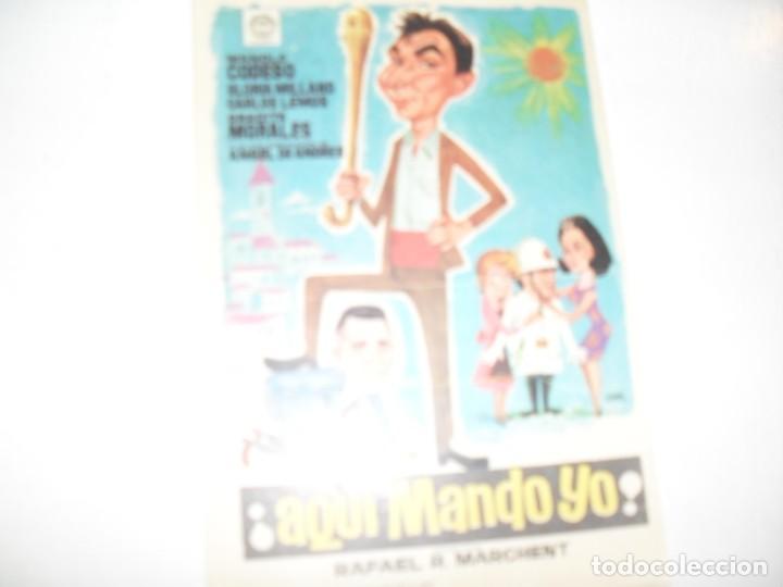 Flyers Publicitaires de films Anciens: programa de mano sencillo,sin texto publicitario.titulo: AQUI MANDO YO.