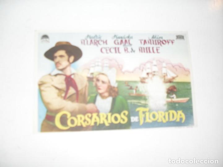 Cine: programa de mano sencillo,sin texto publicitario.titulo: CORSARIOS DE FLORIDA.