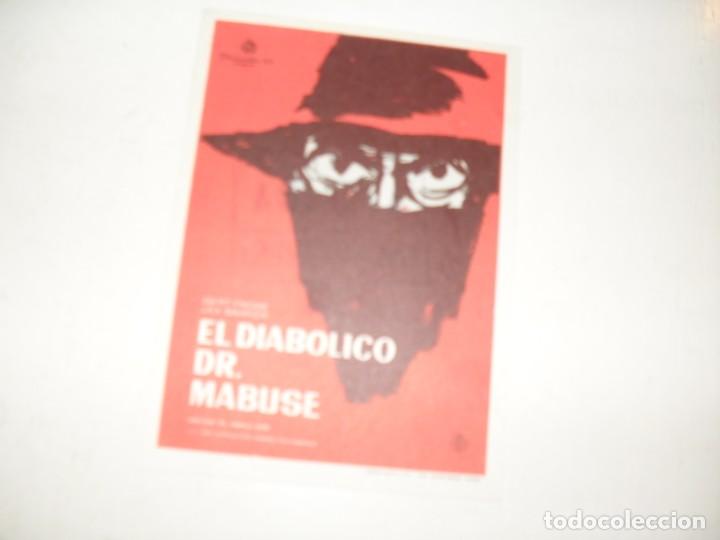 Cine: programa de mano sencillo,sin texto publicitario.titulo: EL DIABOLICO DR. MABUSE.