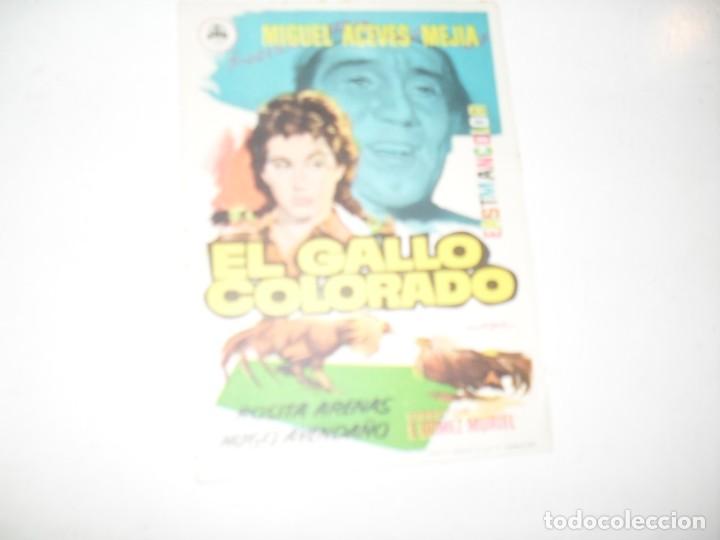 Cine: programa de mano sencillo,sin texto publicitario.titulo: EL GALLO COLORADO.