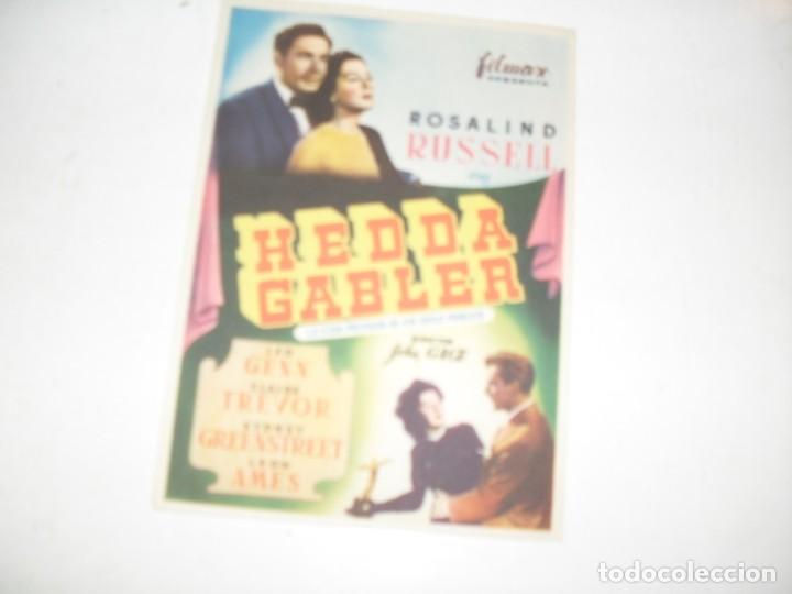 Cine: programa de mano sencillo,sin texto publicitario.titulo: HEDDA GABLER.