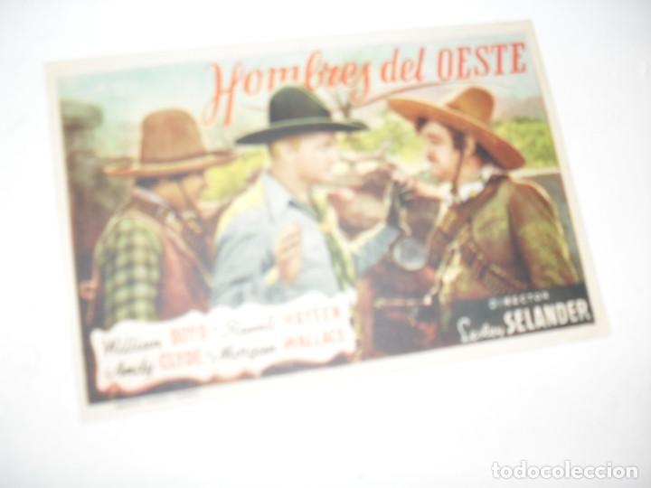 Cine: programa de mano sencillo,sin texto publicitario.titulo: HOMBRES DEL OESTE.