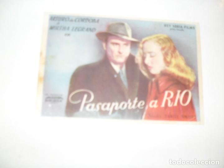 Cine: programa de mano sencillo,sin texto publicitario.titulo: PASAPORTE A RIO.