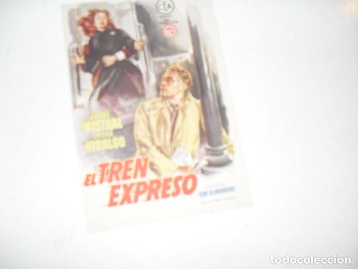 Cine: programa de mano sencillo,sin texto publicitario.titulo: EL TREN EXPRESO.