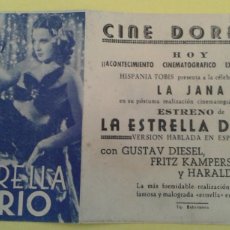 Cine: LA ESTRELLA DE RIO LA JANA ORIGINAL DOBLE C.P CINE DORADO ZARAGOZA. Lote 316911258