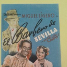 Cine: EL BARBERO DE SEVILLA MIGUEL LIGERO ORIGINAL SENCILLO S.P. BUEN ESTADO. Lote 316913673