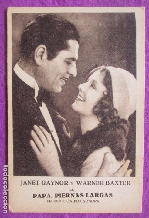 Cine: PROGRAMA DE CINE TARJETA PAPA, PIERNAS LARGAS JANET GAYNOR WARNER BAXTER FOX PC114