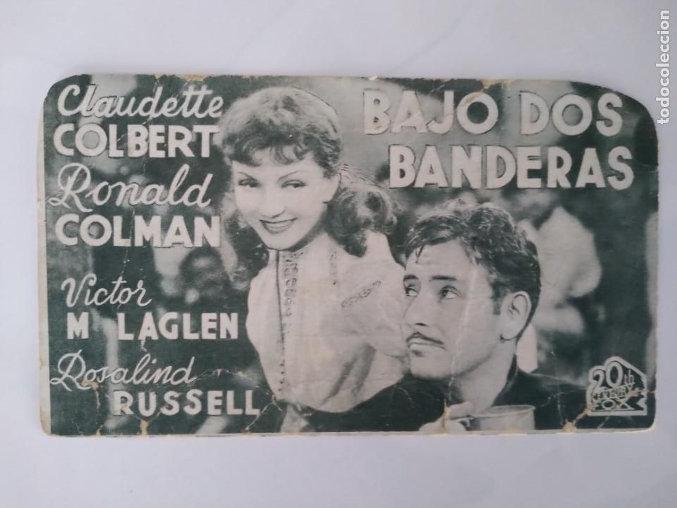 Cine: PROGRAMA TARJETA CINE BAJO DOS BANDERAS FOX CON CINE GOYA RV 88