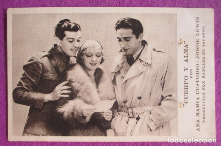 Cine: PROGRAMA DE CINE TARJETA CUERPO Y ALMA ANA MARIA CUSTODIO JORGE LEWIS FOX PC169
