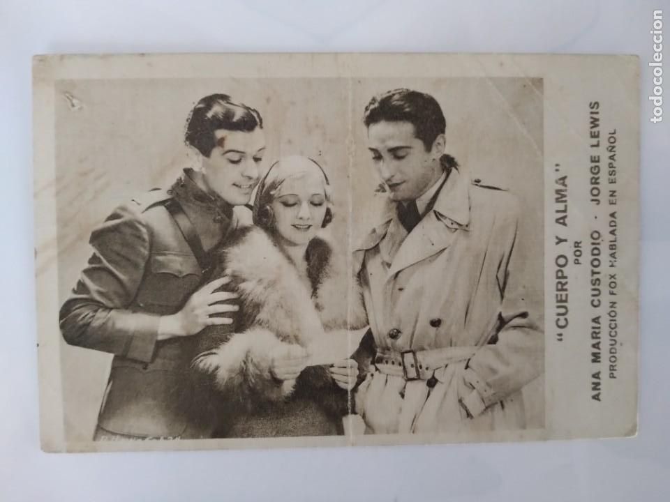 Folhetos de m&atilde;o de filmes antigos de cinema: PROGRAMA TARJETA CINE CUERPO Y ALMA FOX CON CINE VICTORIA RV 94