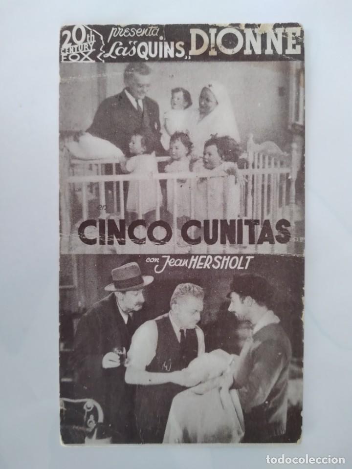 Cine: PROGRAMA TARJETA CINE CINCO CUNITAS FOX RV 97 - Foto 1