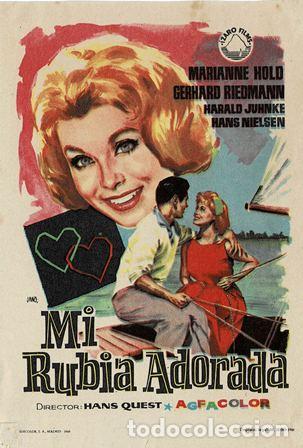 Cine: PROGRAMA DE CINE: MI RUBIA ADORADA PC-5514