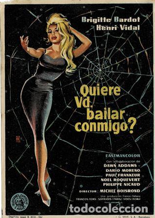 Cine: PROGRAMA DE CINE: QUIERE VD. BAILAR CONMIGO? PC-5543