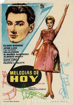 Cine: PROGRAMA DE CINE: MELOD&Iacute;AS DE HOY PC-5544