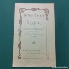 Cine: ORFEÓ CATALÀ RECITAL DE CANSONS ORIGINALS PREMIADES EN LA FESTA DE LA MÚSICA CATALANA 1906 / 165
