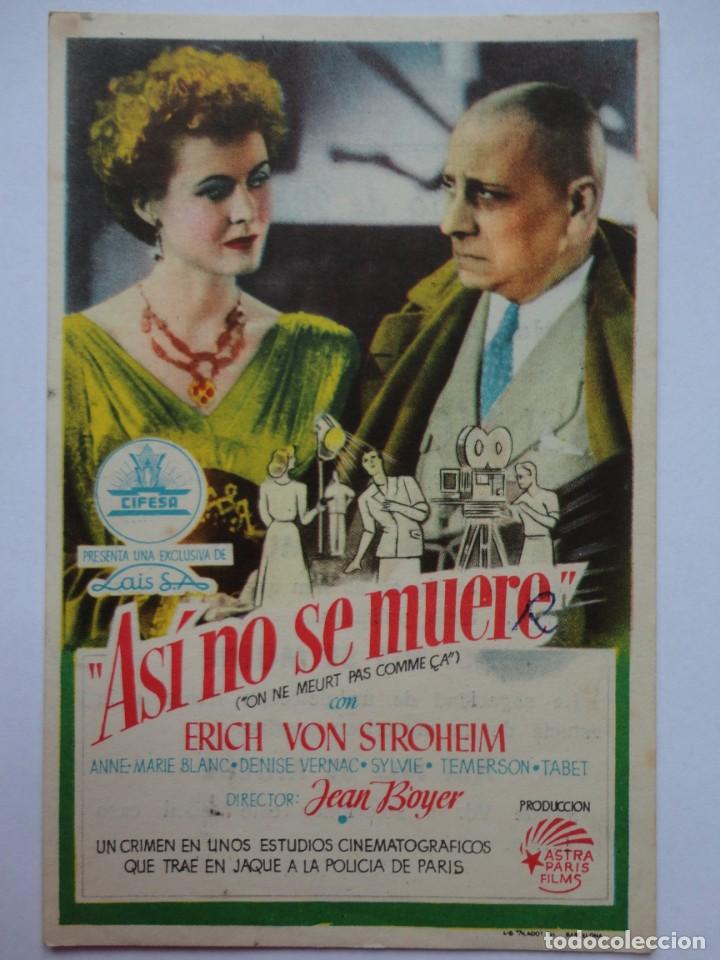 Cine: AS&Iacute; NO SE MUERE - 1950 - Foto 1