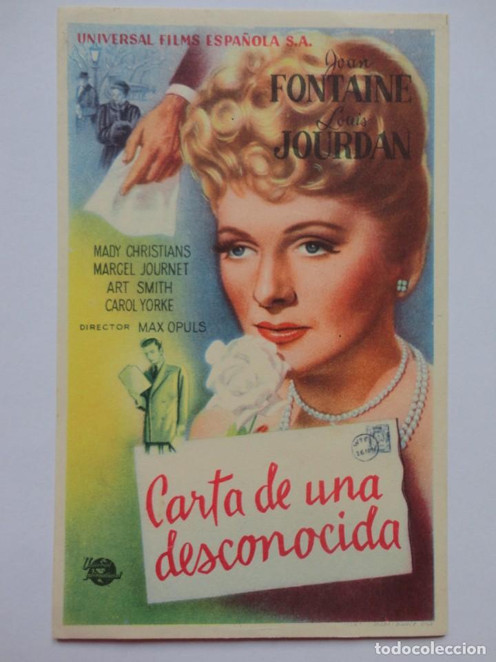 Cine: CARTA DE UNA DESCONOCIDA - Foto 1