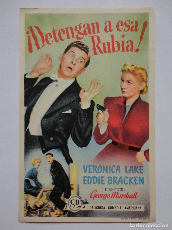 Cine: DETENGAN A ESA RUBIA - - Foto 1
