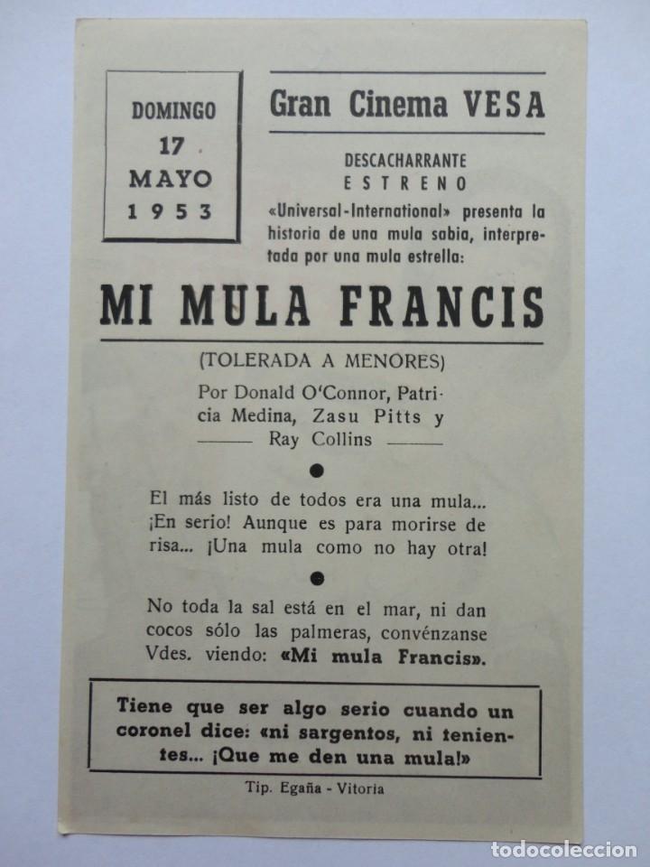 Cine: MI MULA FRANCIS - 1953 - - Foto 2