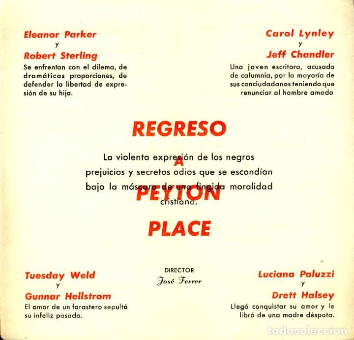 Cine: Programa de cine local: REGRESO A PEYTON PLACE. Doble. Con publicidad - Foto 2