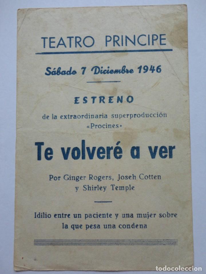 Cine: TE VOLVER&Eacute; A VER - 1946 - - Foto 2