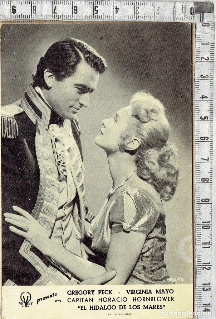  Foglietti di film di film antichi di cinema: FOLLETO VICTORI FILMS EN CAPITAN HORACIO HORNBLOWER - EL HIDALGO DE LOS MARES- 1957.