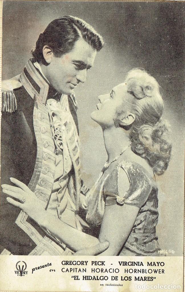  Foglietti di film di film antichi di cinema: FOLLETO VICTORI FILMS EN CAPITAN HORACIO HORNBLOWER - EL HIDALGO DE LOS MARES- 1957.