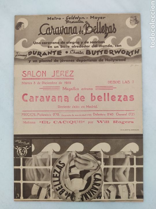 Cine: Caravana de bellezas programa doble a&ntilde;o 1935 - Foto 1