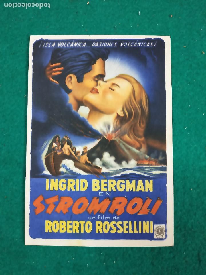 Cine: STROMBOLI. INGRID BERGMAN. PROGRAMA DE CINE CON PUBLICIDAD. - Foto 1