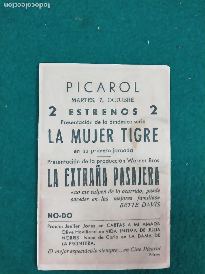 Cine: LA EXTRA&Ntilde;A PASAJERA - BETTE DAVIS. PROGRAMA DE CINE CON PUBLICIDAD. - Foto 2