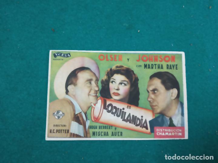 Cine: OLSEN Y JOHNSON EN LOQUILANDIA. PROGRAMA DE CINE CON PUBLICIDAD. - Foto 1