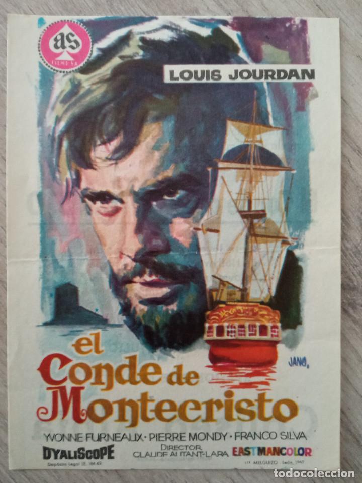 Cine: EL CONDE DE MONTECRISTO, LOUIS JOURDAN, COLISEO ALBIA DE BILBAO