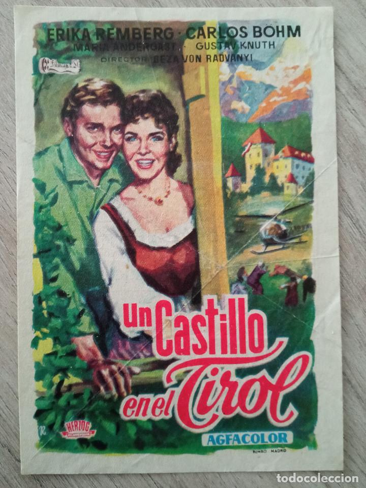  Foglietti di film di film antichi di cinema: UN CASTILLO EN EL TIROL, ERIKA REMBERG, TEATRO TRUEBA DE BILBAO