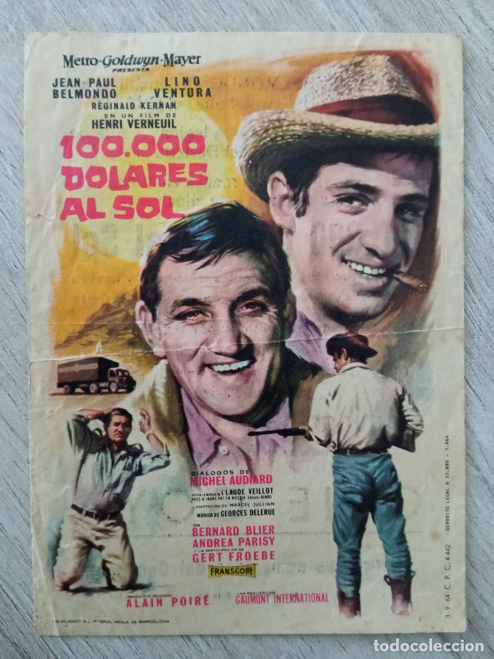 Cine: 100.000 D&Oacute;LARES AL SOL, JEAN PAUL BELMONDO, LINO VENTURA, CINE GOYA DE BILBAO