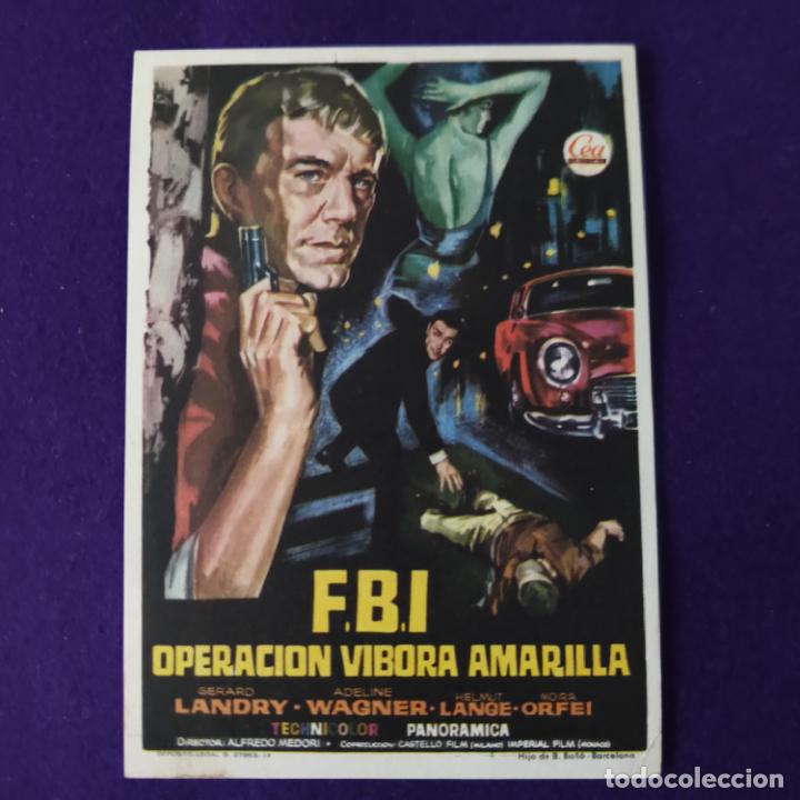 Cine: PROGRAMA DE CINE ORIGINAL. FBI OPERACION VIBORA AMARILLA. SIMPLE. - Foto 1