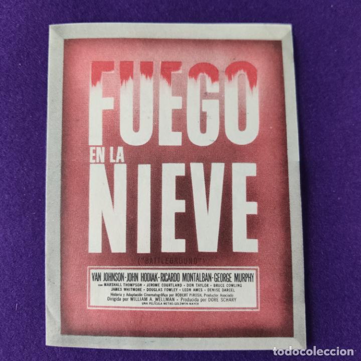 Cine: PROGRAMA DE CINE ORIGINAL. FUEGO EN LA NIEVE. VAN JOHNSON. DOBLE. - Foto 1