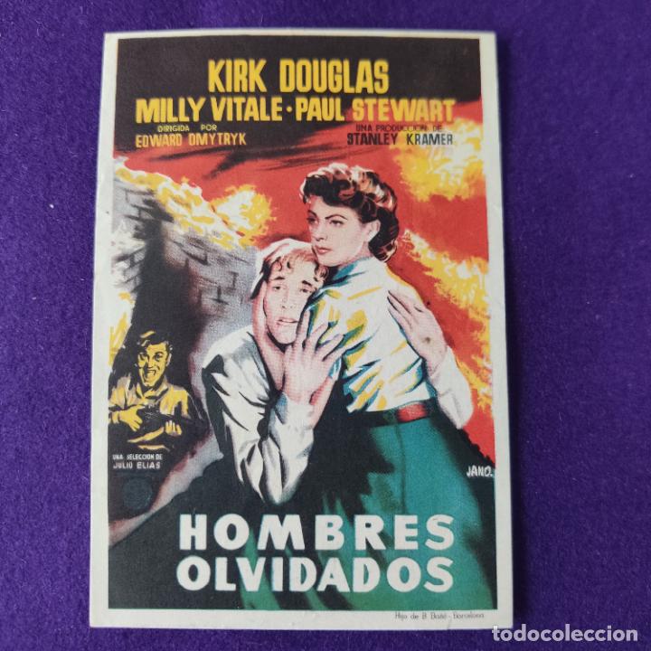  Foglietti di film di film antichi di cinema: PROGRAMA DE CINE ORIGINAL. VERGARA (GUIPUZCOA). HOMBRES OLVIDADOS. KIRK DOUGLAS. SIMPLE.