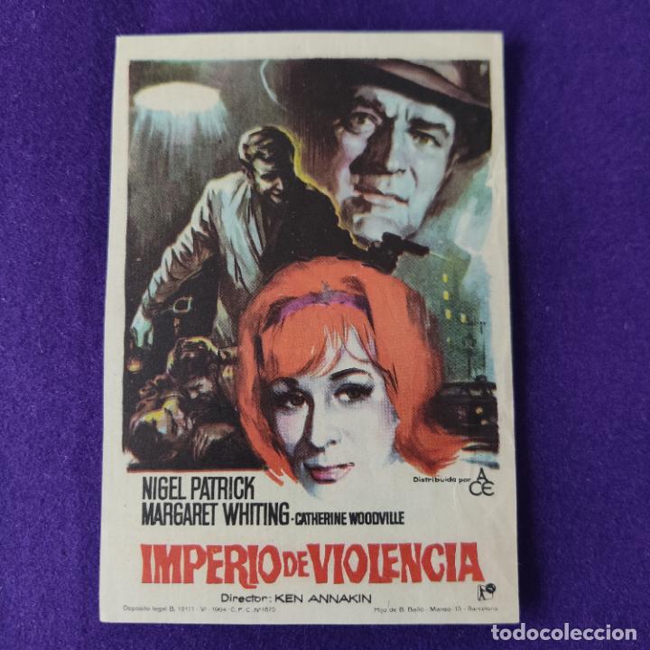 Cine: PROGRAMA DE CINE ORIGINAL. IMPERIO DE VIOLENCIA. NIGEL PATRICK. SIMPLE - Foto 1